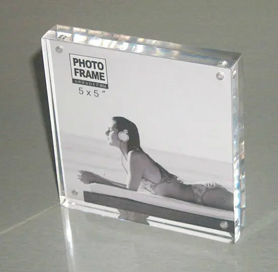 Clear Custom Acrylic Photo Frame With 5x5 Magnetic