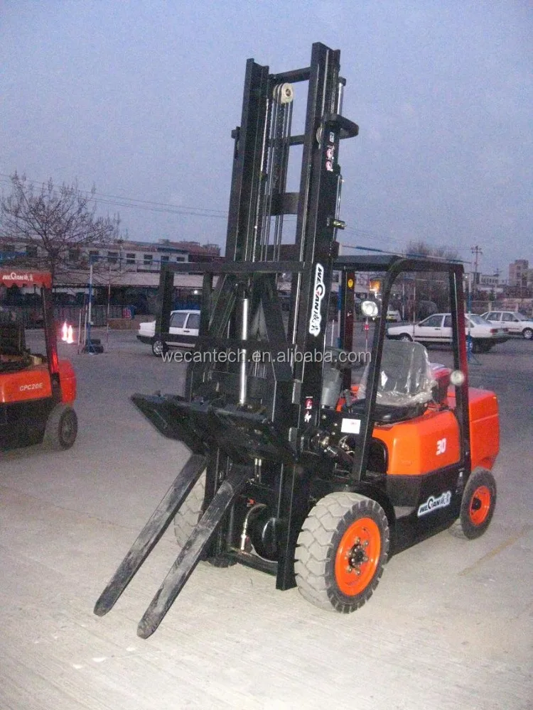 Forklift With Tipping Fork and Bucket