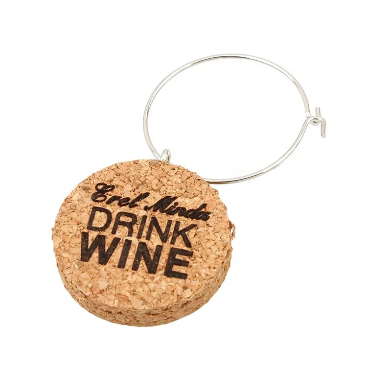 Promotional Custom Logo Glass Markers Wine Accessories Wine Charms For ...