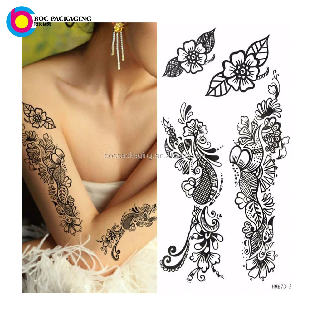 Self Adhesive Tattoo Mehandi Indian Fashion Temporary Body Art Removable  Sticker  beauty
