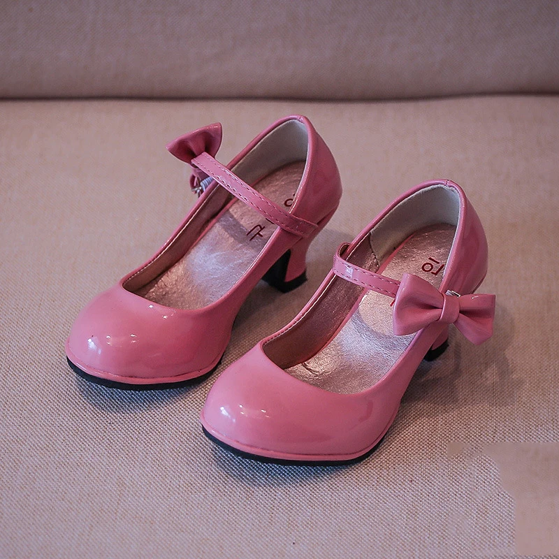 Лидер продаж, детская обувь принцессы на высоком каблуке, Корейская версия