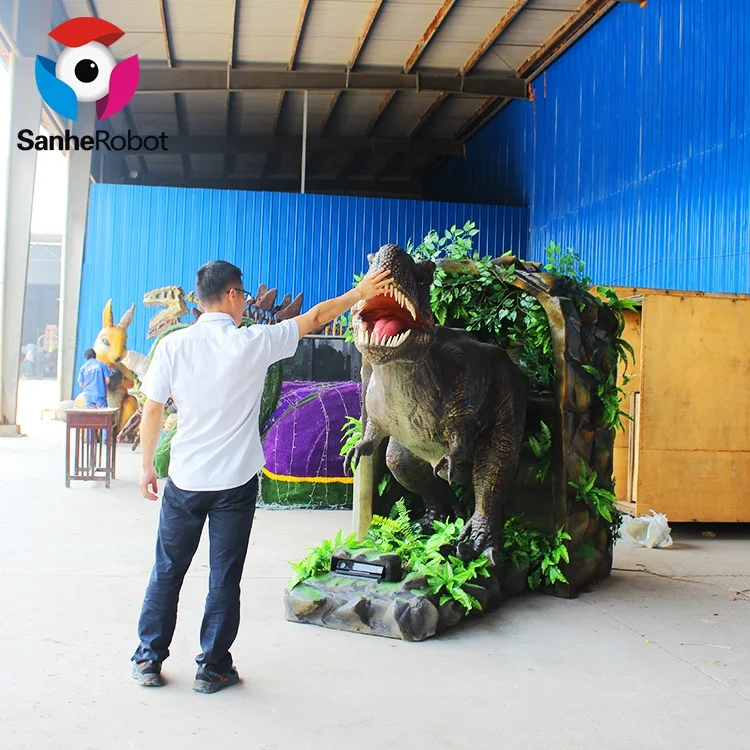 Realistic Interactive Animatronic Robotic Dinosaur for Jurassic Park Life Size Animatronic Dinosaur Models Outdoor