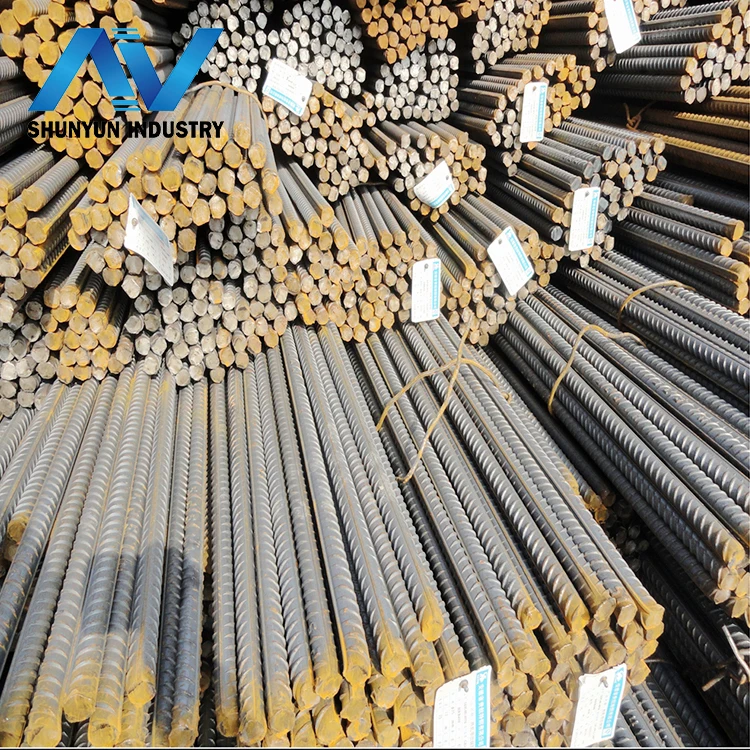Высокопрочные деформированные стальные арматурные железные стержни для строительства по заводской цене