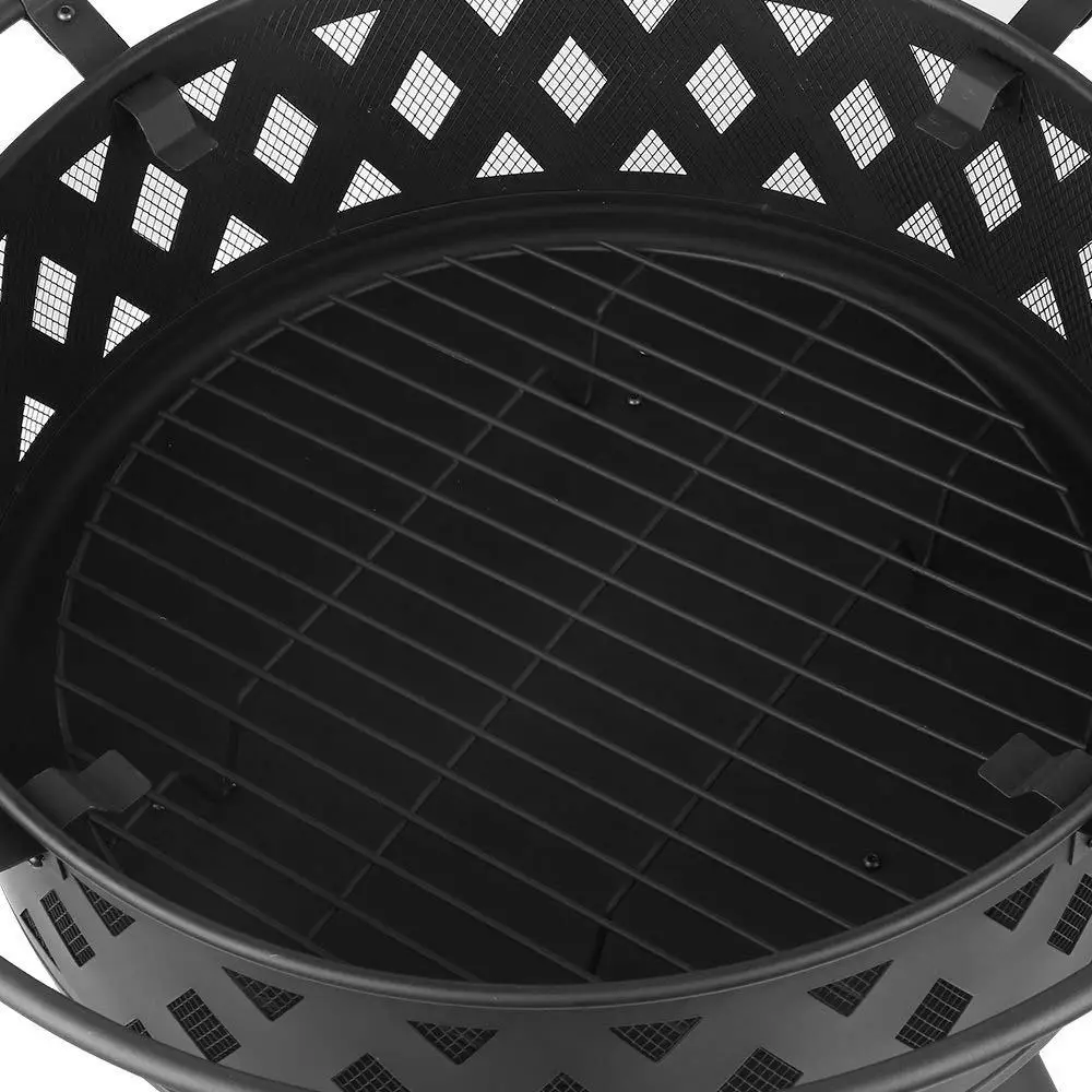 Firepit Brazier Round Fireplace Winter Firewood Fire Pit Outdoor Bbq