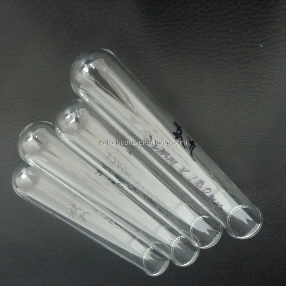 Прозрачная трубка из кварцевого стекла с закрытым концом