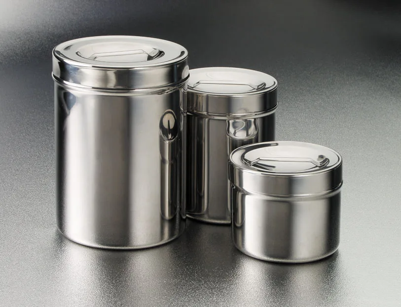 Advanced Medical Systems. Stainless Steel Dressing Jars