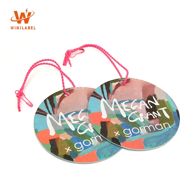 Custom Printing Logo Private Branded Name Label Garment Clothing Recycled Thick Kraft Paper Card Label Kids Jeans Hang Tags