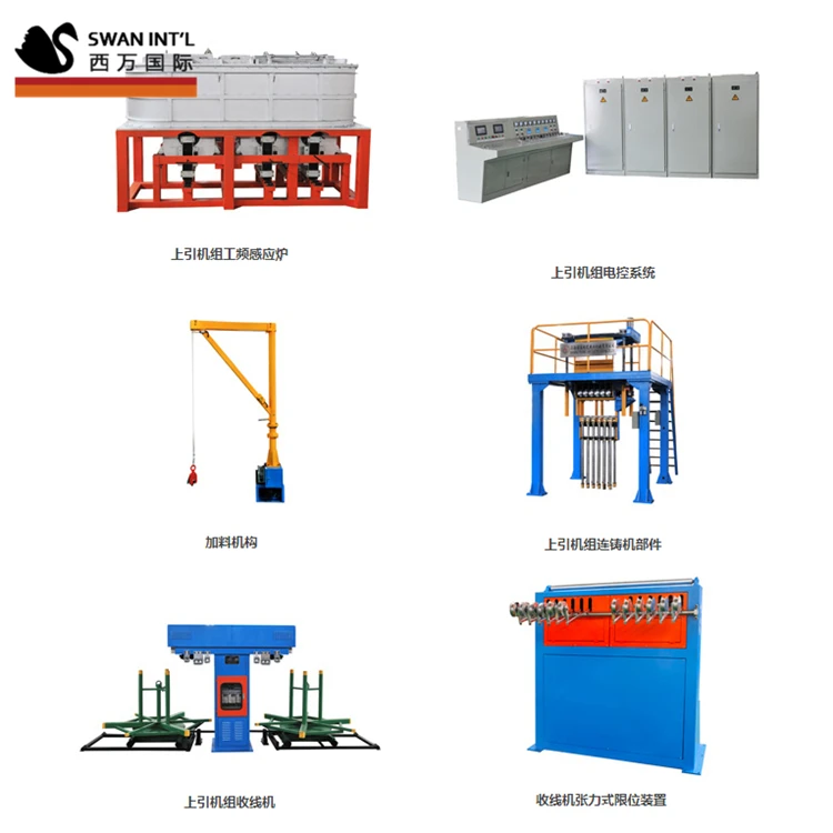 Shanghai SWAN Vertical 3000 Ton TPA High Productivity Copper Tube Production Plant Continuous Casting Machine with Engine