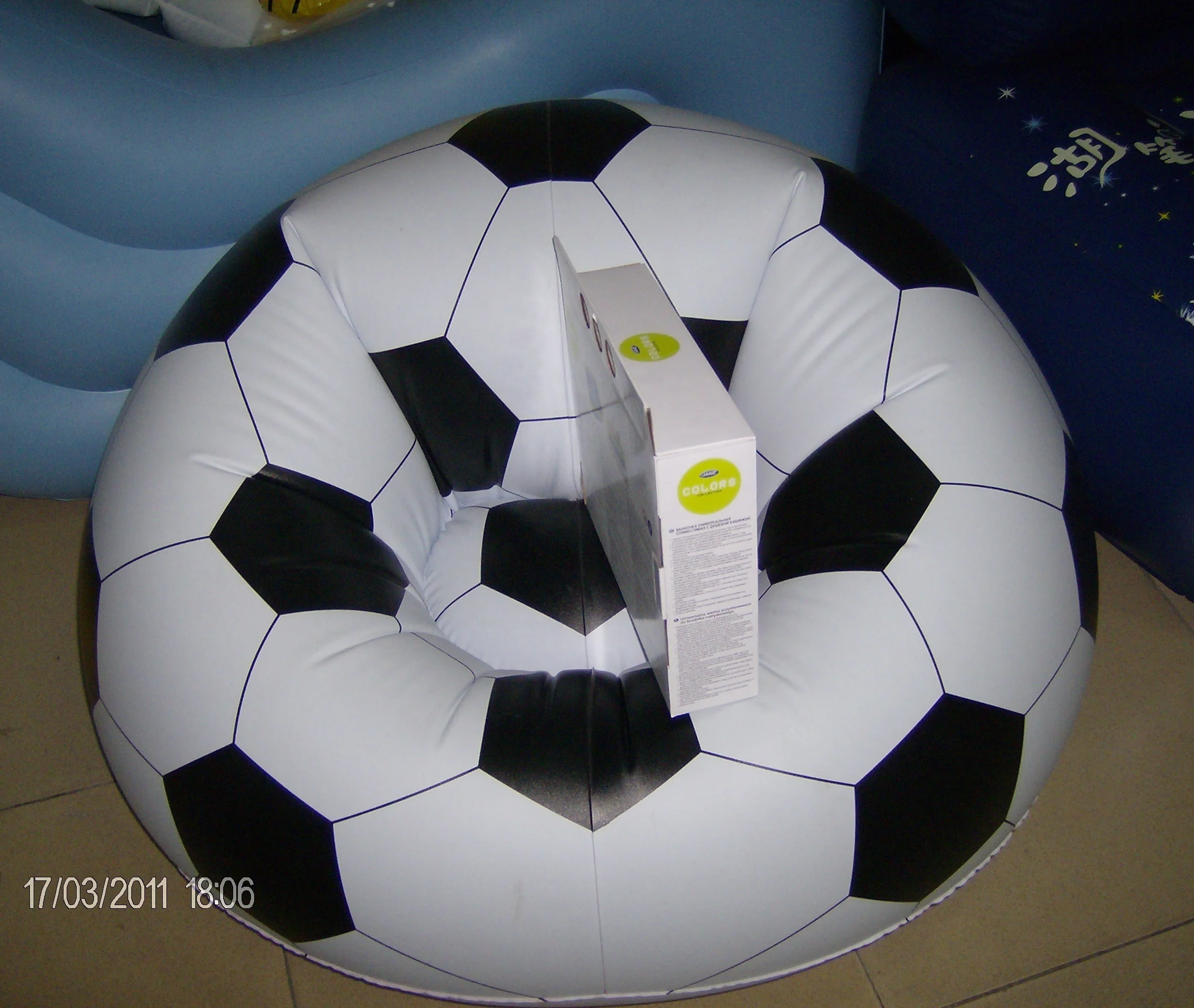 Inflatable Football Soccer Chair Suitable Upto 100kg 