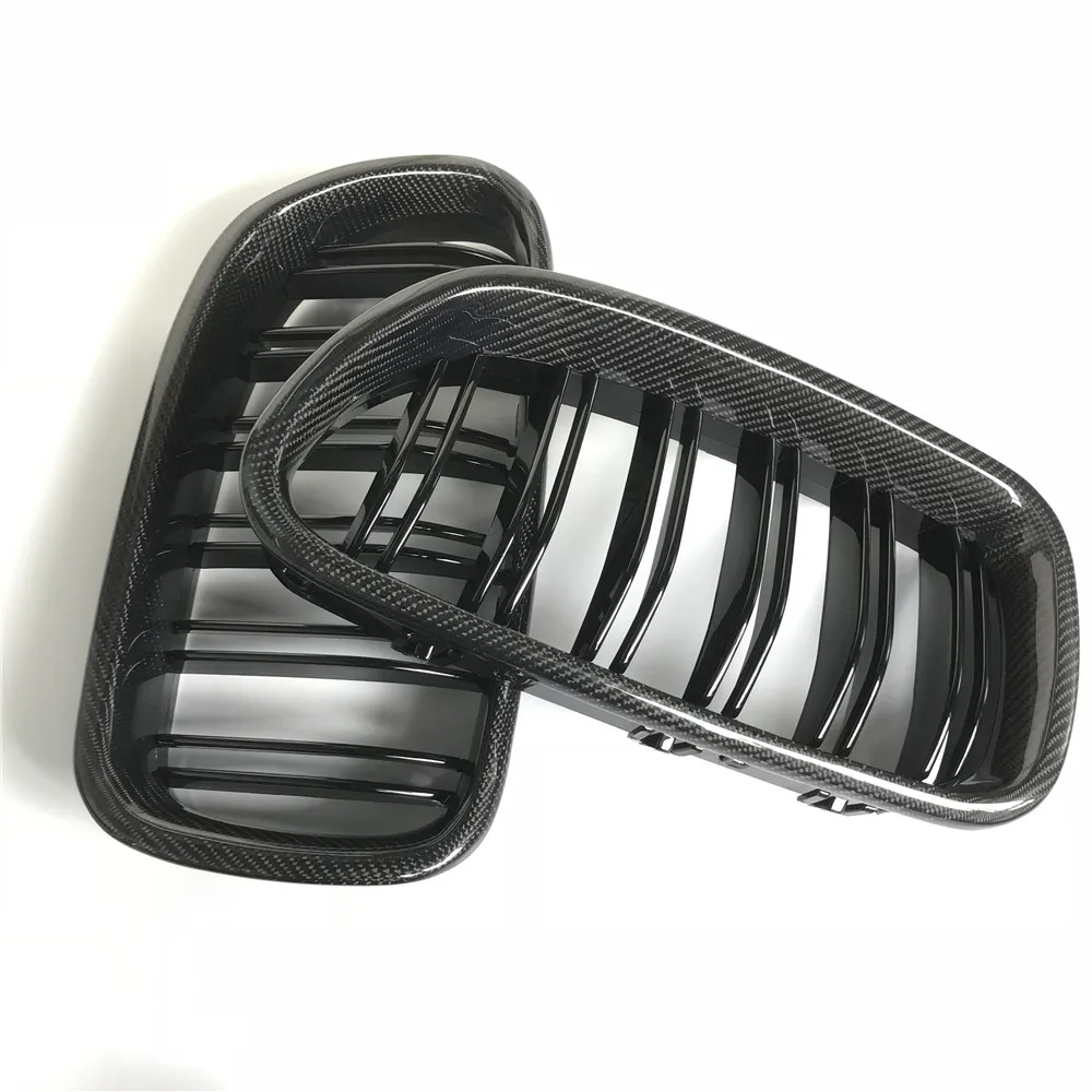 Top Quality F10 M5 Carbon Fiber+ABS  black grill front grille for BMW F10 5 SERIES 2010 UP