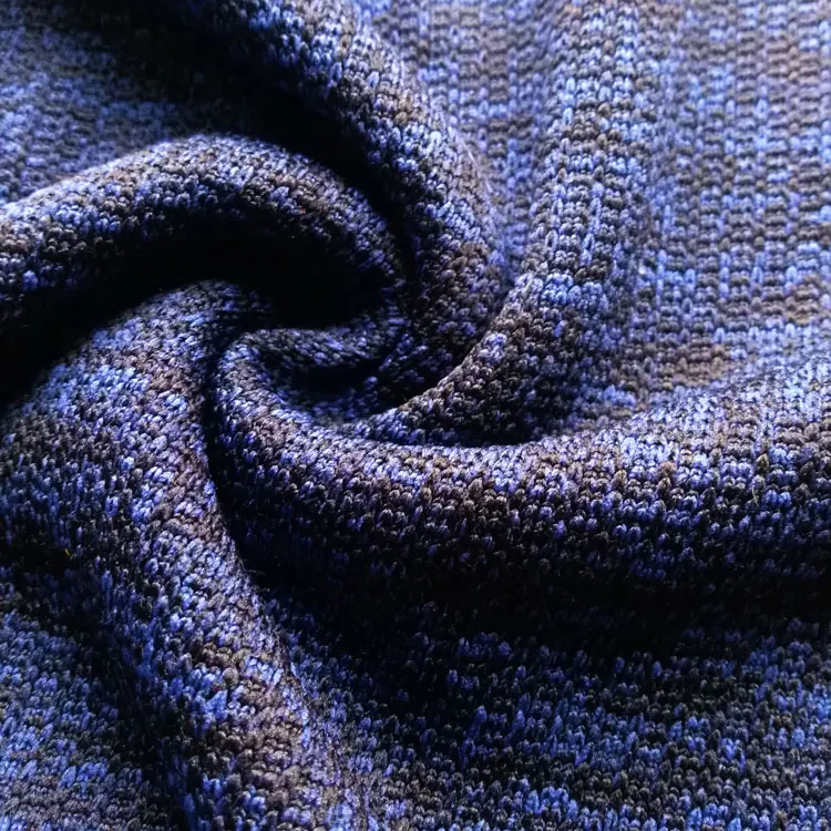 
Новейший дизайн пальто грубая игла вязать Матовый DTY полиэстер спортивный свитер ткань 