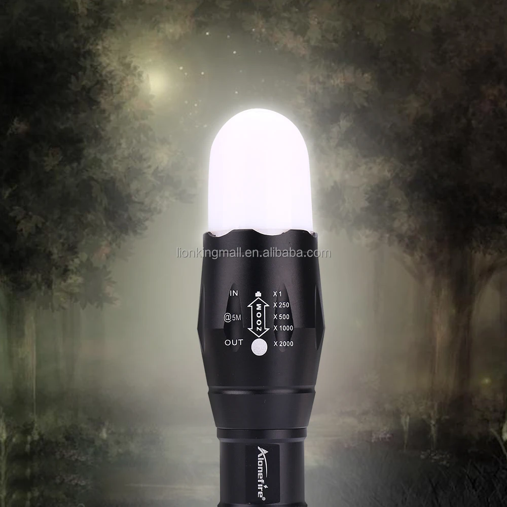 Alonefire X004 Torcia Tattica 4 Colori LED (RGBW) – Ricaricabile, Zoomabile E Impermeabile Per Caccia E Campeggio