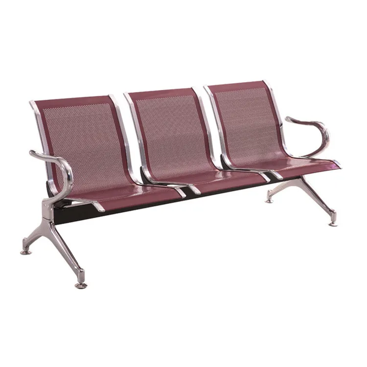 Factory Price Steel Iron Hospital Airport Waiting Room 3 Seater Chair