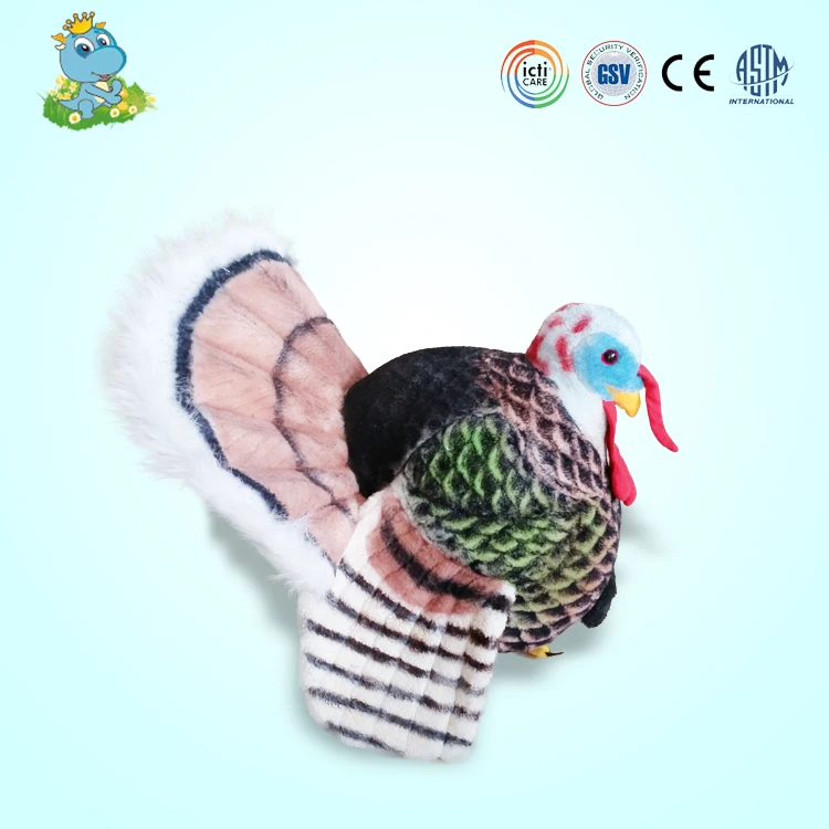 Custom Cheap Colorful Turkey Soft Stuffed Super Soft Plush Kids Toy Unisex Cotton and Polyester with PP Filling  Babys Gift