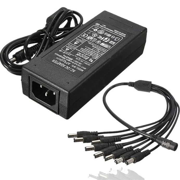 CCTV Dc 12v 5a Multiple Output Power Adapter with 4 Port Pigtail