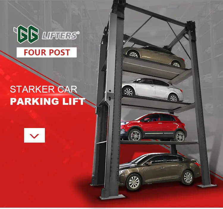 Hydraulicdriven Vertical Car Parking Lift Button Operation Hydraulic