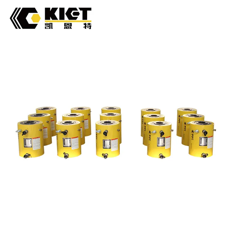 800 Ton Double Acting Ultra-Thin Hydraulic Jack 300mm Stroke 700 Bar for Heavy Equipment Maintenance CE ISO KIET