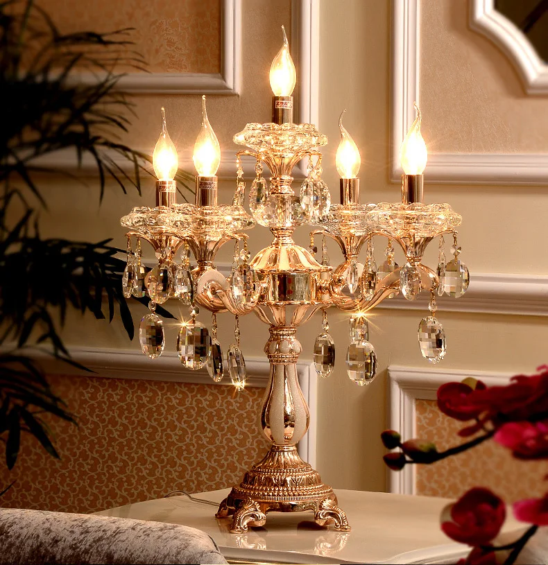 2019 5 Lights Gold Candle Holders Table Lamp Large Wedding 2019 5 Lights Gold Candle Holders Table Lamp Large Wedding Candelabra Restaurant Transpa Crystal Candlestick Led Work Light From Kirke