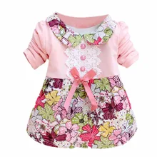 Fashion Toddler Baby Girls Floral Princess Dress Bow One Piece Kids Dress 0 2Y