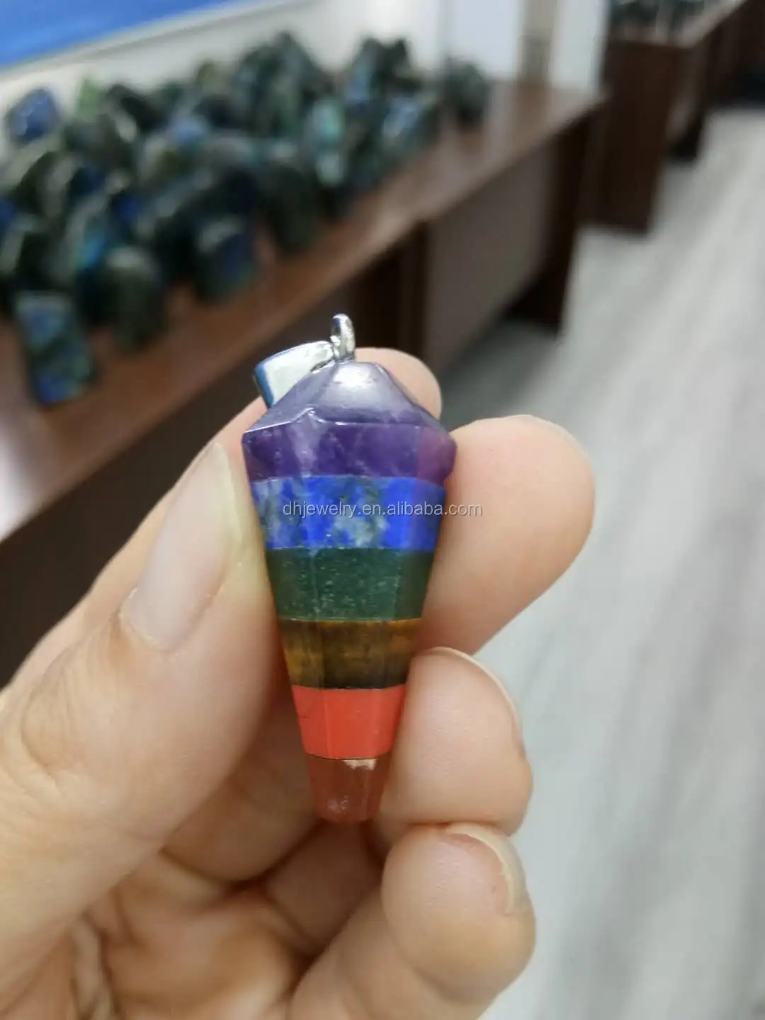 
Шестиугольная пирамида, натуральный камень, исцеляющий кристалл, амулет рейки, подвеска в виде конуса 