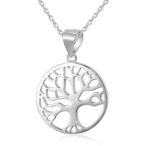 Wholesale Tree of Life Pendant Necklace with Druzy and Zircon Charm Pendants for Women's Jewellery