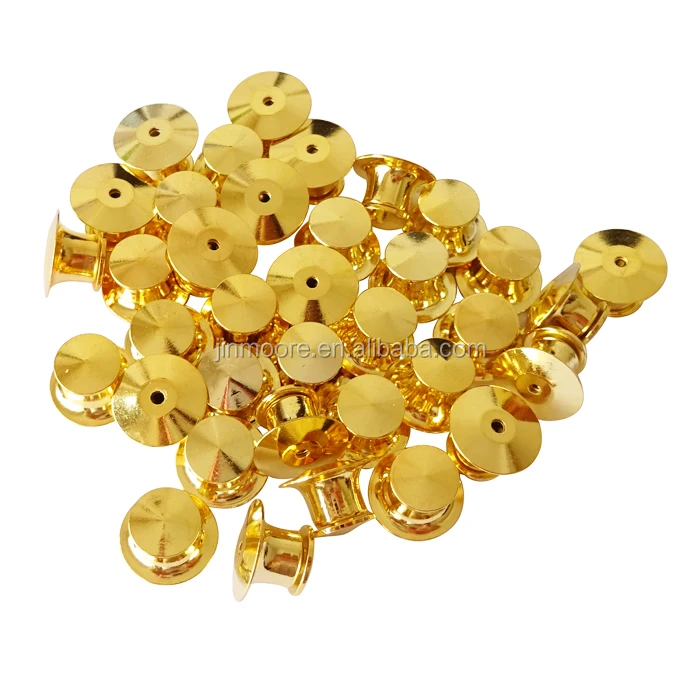 Deluxe Flat Top Brass Locking Pin Backs Clutch Spare Enamel Pin Back