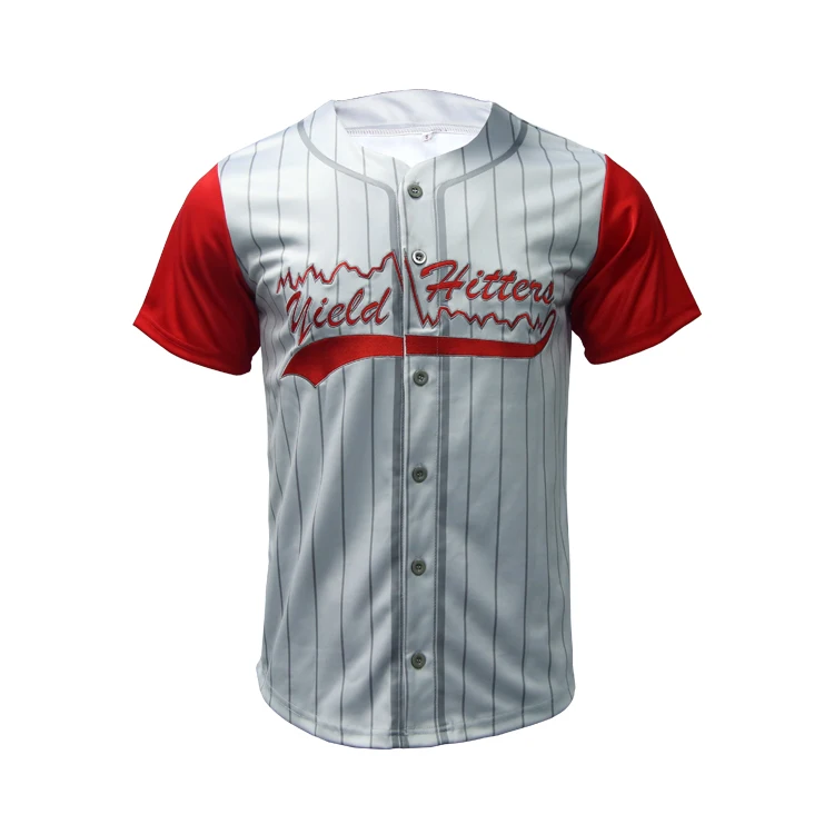 Source 100% Polyester Mens Wholesale Sublimated Baseball Jerseys