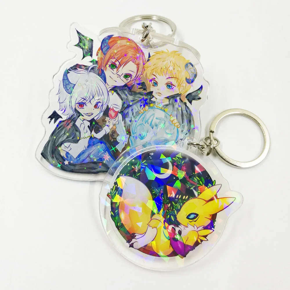 Custom Holo Hologram Foil Printing Acrylic Charm Zap Creatives