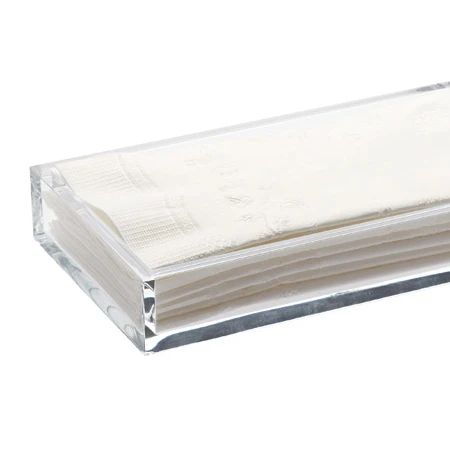 
Прозрачный Простой водонепроницаемый прозрачный прочный акриловый лоток для гостевого полотенца 