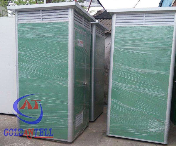 Customize logo and Color Outdoor GAT Steel Frame Structure Portable Mobile Toilet Public WC Booth
