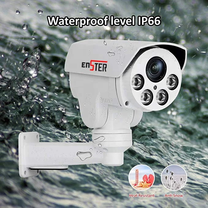 IP67 Waterproof IR 10X Zoom CCTV Remote Control IP Camera