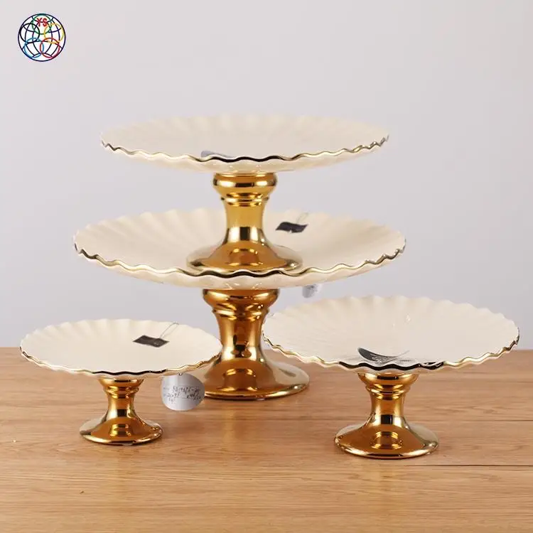 Exquisitely Made Cream and Gold High Quality Cheap Porcelain Standard Plate Size Wholesale Dinner Plates