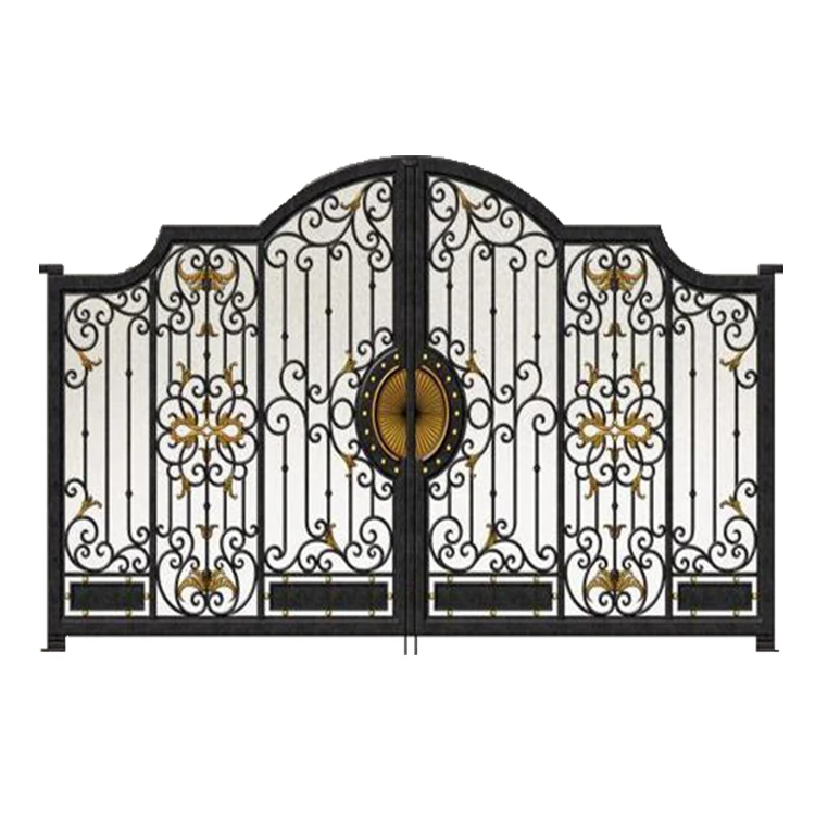 New Simple Beautiful Wrought Iron Swing Gate Designs for Villas $500 Cash Coupon Included