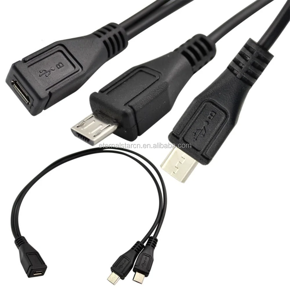 Panel Mount USB 2 Way Splitter Charging Cable
