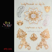 new Body art chain gold tattoo temporary tattoo tatoo flash tattoo metallic tattoo jewelry temporary tattoost stickers