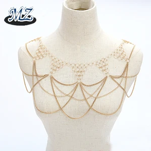 Handmade Brass Body Chain Jewelry for Women Custom Name Zodiac Diamond for Wedding Engagement Parties 25 Pieces Different Sizes