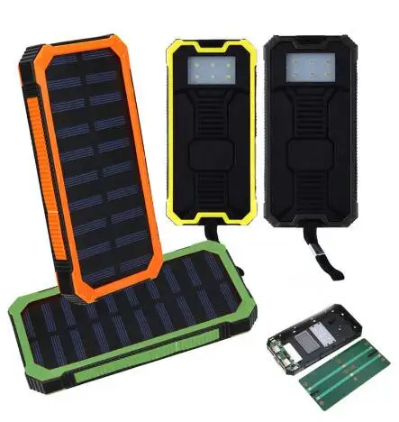 LED Dual USB Ports Solar Panel Power Bank Case Charger DIY Kits Box