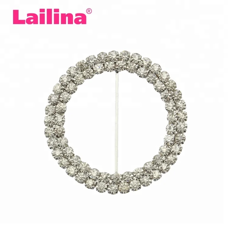 Rhinestone Round Buckle