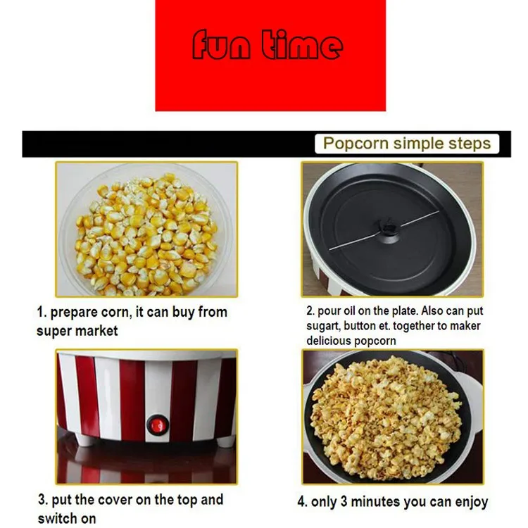 Source Mini Household Healthy Microwave Hot Air Popcorn Maker Corn