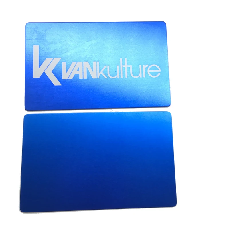 Высококачественные алюминиевые пустые металлические визитные карточки оптом