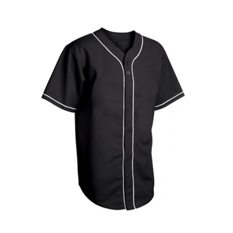 Source custom blank black and white baseball jersey baseball