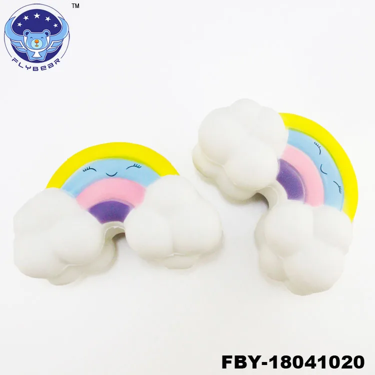 Flybear мягкими замедлить рост Радужный мост Squishies игрушки Рождественский подарок мультфильм крем