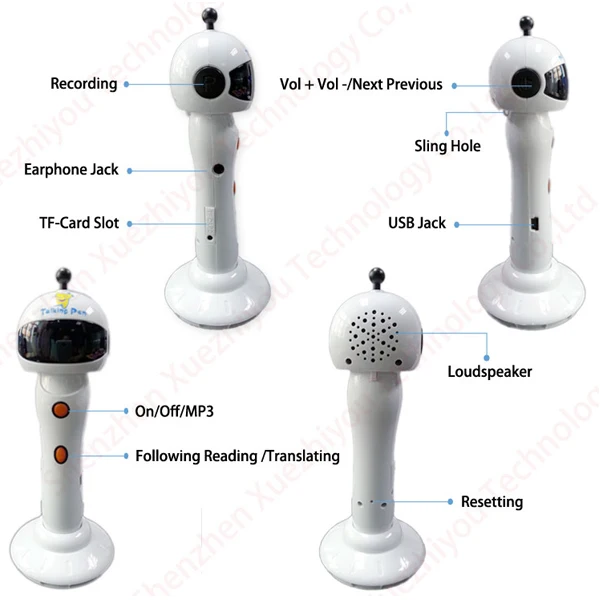 Educational Speaking Pen for Blind 4 GB Lithium Battery Musical English Reading Toy Plastic Material Packed in Gift Box