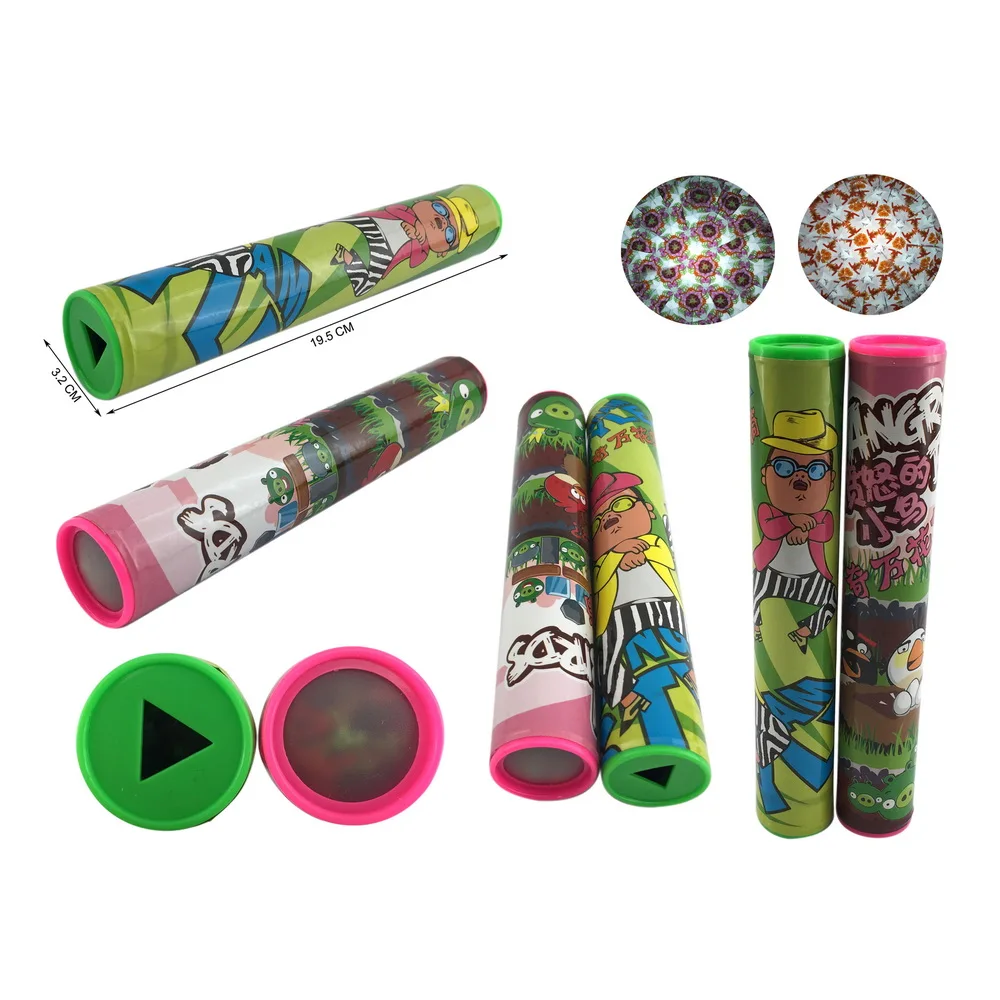 Рекламный популярный классический игрушечный пластиковый калейдоскоп на заказ