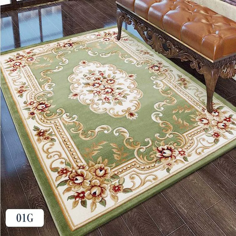 Wilton Blue Modern Floral High Pile Machine Made Eco-friendly Anti-Slip Waterproof Reversible Stain Resistant Area Rug Home
