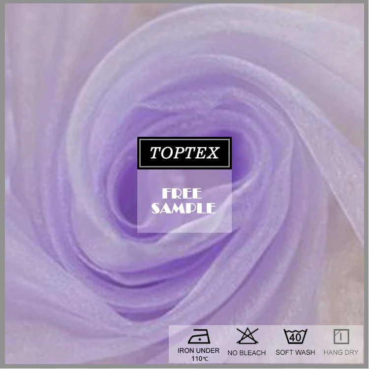 Оптовая продажа, радужная прозрачная ткань из органзы для платья