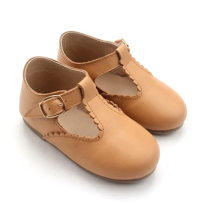 Wholesale High Quality Custom Genuine Leather Baby Girl Dress T Bar Mary Jane Shoes
