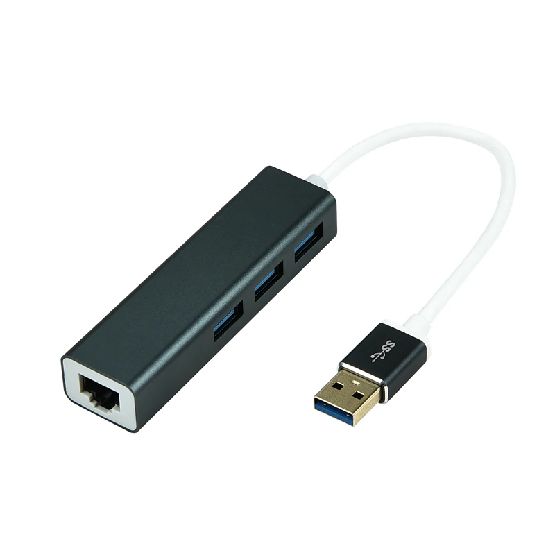 Usb 3.0 Gigabit Adapter With 3 Port Hub To Rj45 Lan Network