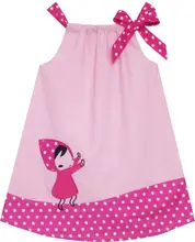 Ensolarado Moda Meninas Vestido Tanque Bonito Catoon Polka Dot Algodão Verão 2016 Vestidos de Festa de Casamento Da Princesa Roupa Dos Miúdos Tamanho 2-6