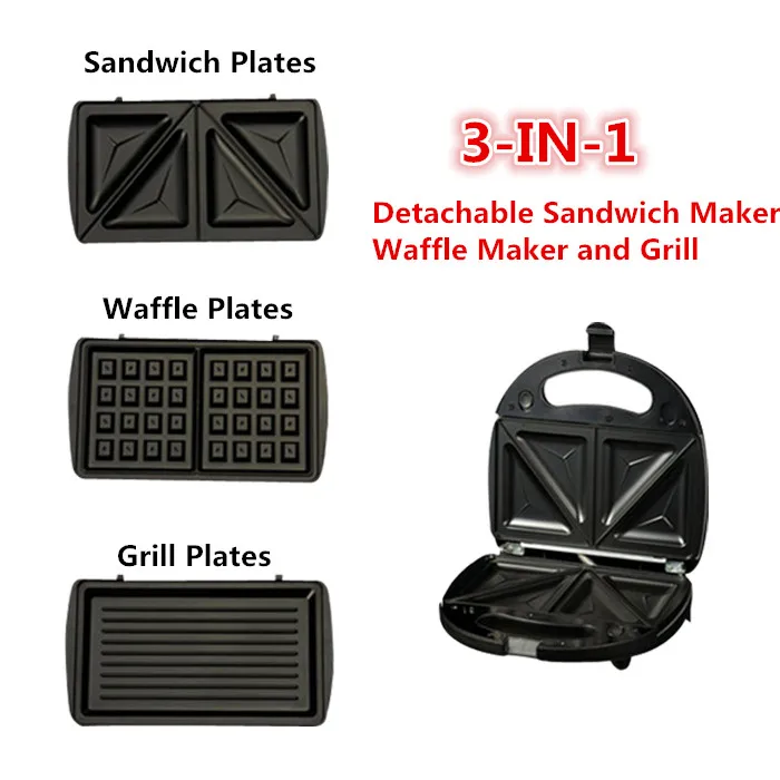 3 In 1 Detachable Mini Waffle Maker - Buy 3 In 1 Detachable Mini Waffle  Maker Product on